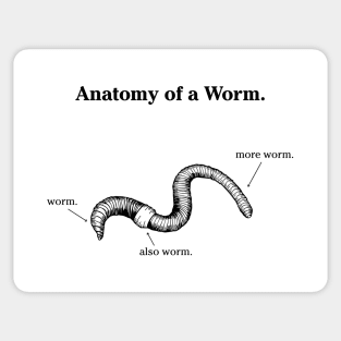 Anatomy of a Worm - Dark Sticker